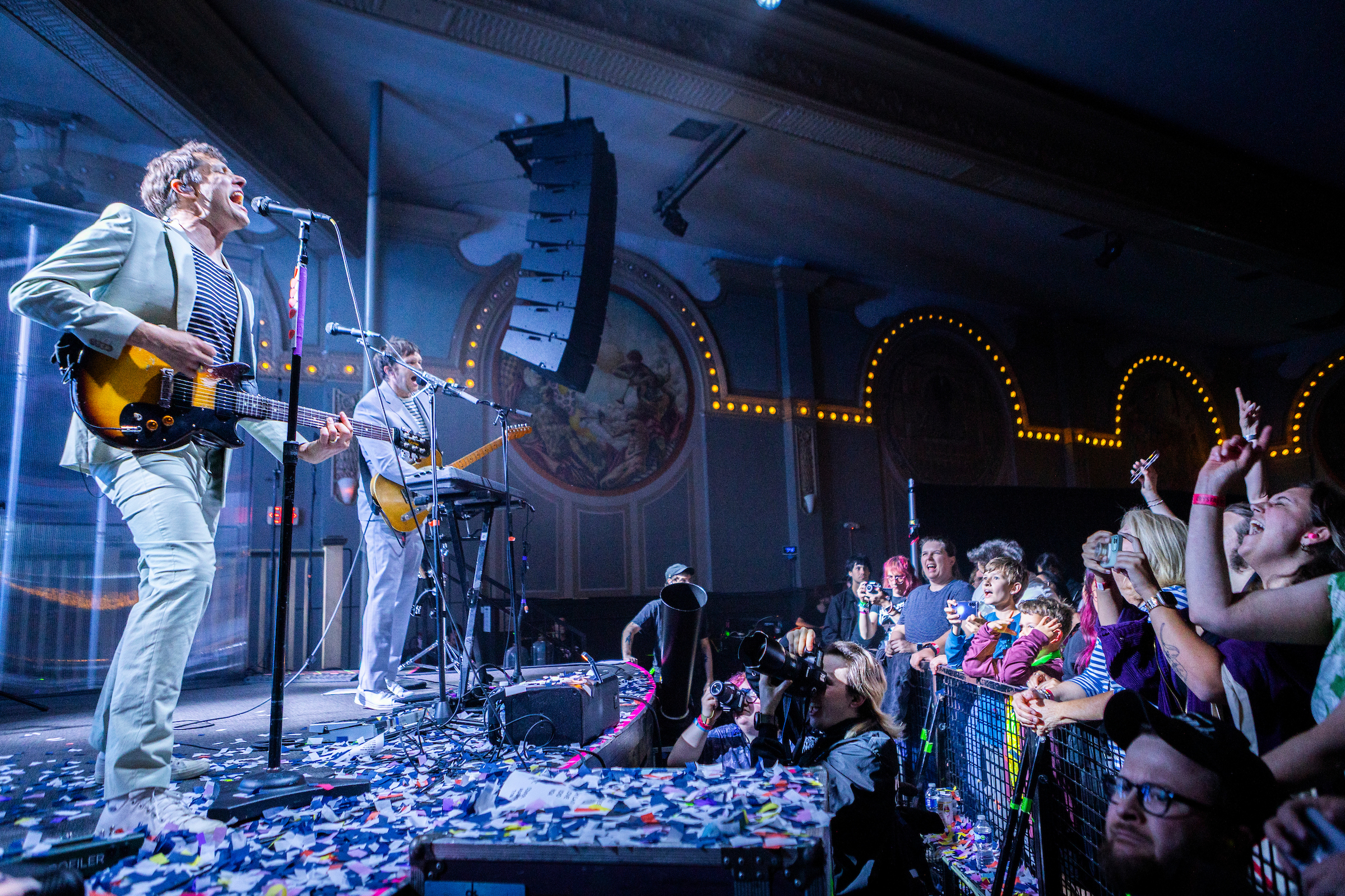 OK Go performs at Crystal Ballroom with an installed PK Sound T8 robotic line source system