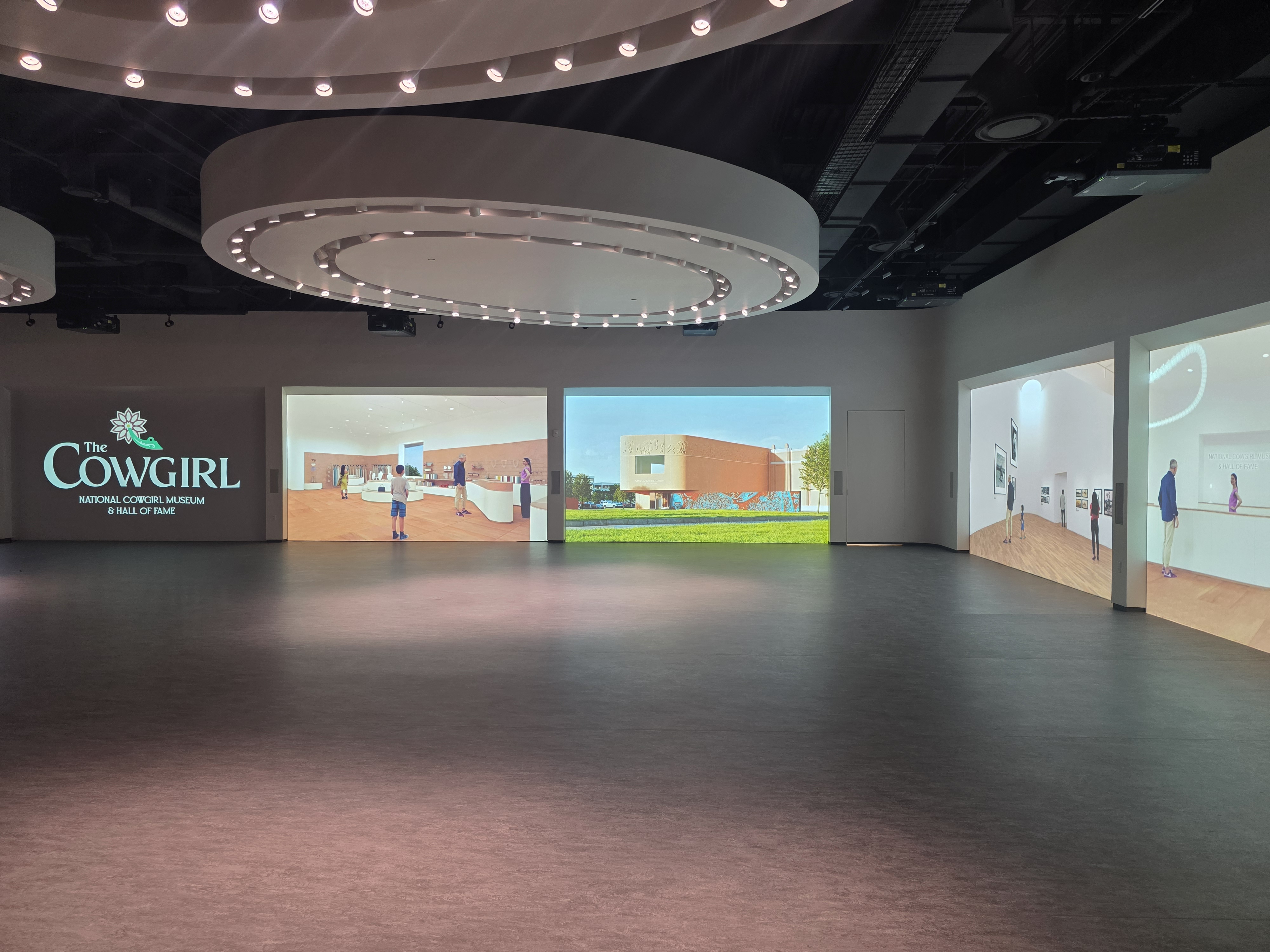 A Hippotizer MX Meuse Media Server is driving nine projectors across a very large space, while allowing the team to blend and manage all of the outputs.